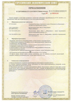 12.03.2015 Улан-Удэ - ЗАО СиБиСи(Япония) г.Москва. Приложение к сертификату Видеокамеры для систем охранного видеонаблюдения т.м.GANZ. ТР ТС 020/2011