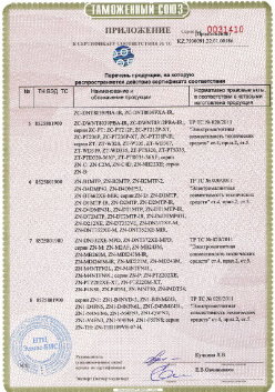 24.03.2019 Улан-Удэ - ЗАО Хиквижн. Приложение к сертификату Взрывазащитные видиокамеры. ТР ТС 020/2011